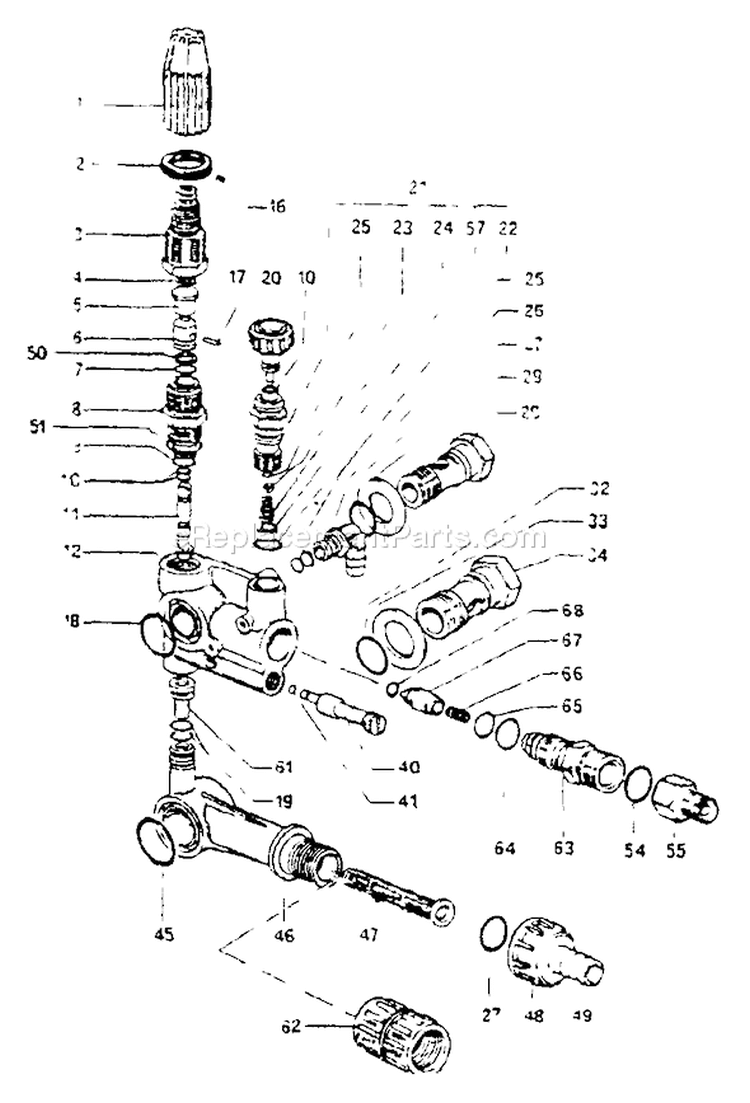 Page A Diagram and Parts List for 0457-0  Briggs and Stratton Pressure Washer